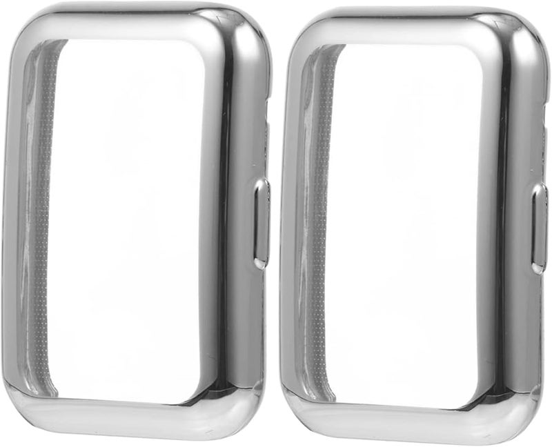 2Pcs Silver TPU Protective Case Cover For Watch Scratch Resistant 4 5x3 2cm - Image 1